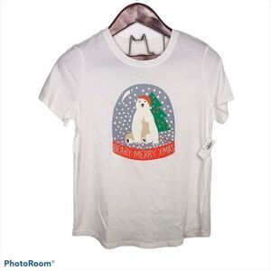 NWT Old Navy Beary Merry Xmas Christmas Shirt‎ M Polar Bear